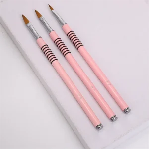 Professional 3D Painting Metal Handle Nylon Liner Acrylic Nail Art Brush