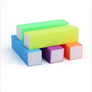 Professional 4 Sided Nail Buffer Block Colorful Sponge Buffer Manicure Tool for Nail Polishing and Filing
