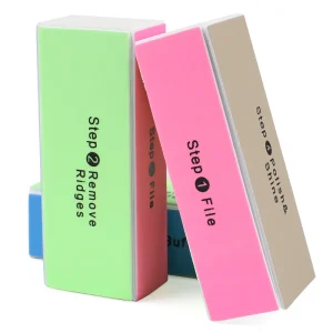 Professional 4 Sided Nail Buffer Colorful Sanding Buffing Block with Grinding Polishing Nail File for Manicure Tool