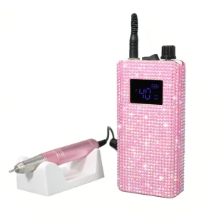 Professional 40000RPM Nail E File Drill Rechargeable Coreless Nail Drill for Acrylic Nails Remove Gel Polish Manicure Diamond