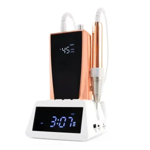 Professional 45000 Rpm Clock Design Brushless Rechargeable Power Dock Efile Nail Tools Nail Drill Machine