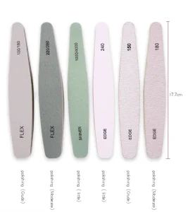 Professional 6pcs set Emery Nail Buffer Double Side Block High Polishing Nail File 100 180 220 280 1000 4000 Coarse Fine Grits