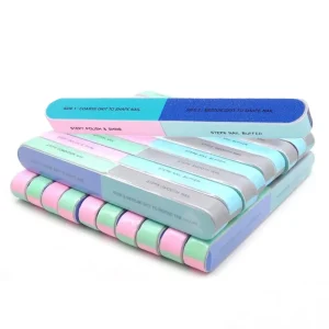 Professional 7 Sides Nail Buffer Files Manicure Polishing Block with Cream Tools for Nail Art Buffing and Polisher Accessories