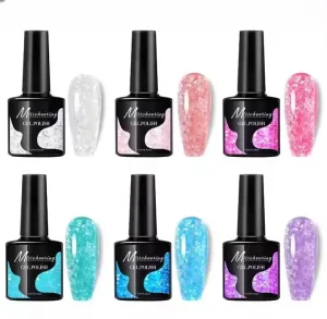 Professional 7.5 ml Popular Shiny Cherry Glitter Gel Polish 6 Colors Phototherapy UV Gel Varnish Acrylic UV Gel Nail Polish