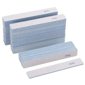 Professional 80 80 Grit Acrylic Nail File Reusable Buffering Files Double Sided Emery Boards for Nails Washable Manicure Tool