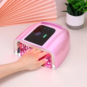 Professional 96W Red Light UV LED Nail Lamp Curing Gel Nail Art Tools Battery Salon Table Manicure Machine Sun UV Nail Dryer
