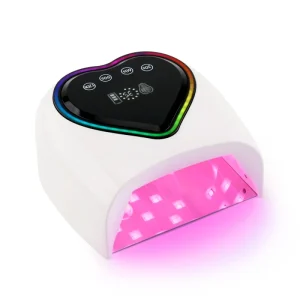 Professional 98W Cordless LED Nail Lamp Rainbow Atmosphere Light Rechargeable for Convenient Salon Use