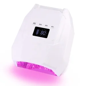 Professional 98W Cordless UV LED Nail Lamp Rechargeable Gel Nail Dryer with LCD Display and Smart Sensor