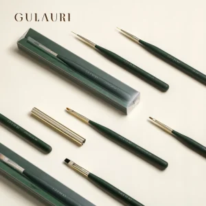 Professional Acrylic Nail Brush Metal Handle Manicure Crystal Nail Brush Private Label for Salon Nail Art