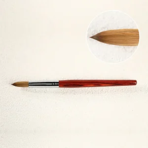Professional Acrylic Nail Brush Set Manicure Tool Pedicure Gel Pen 100% Pure Sable Crimp Germany Kolinsky Round Nail Brushes
