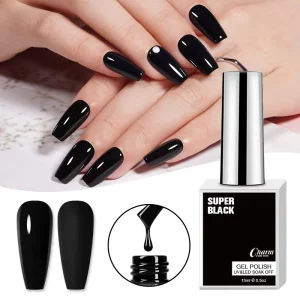 Professional CHARM for YOU 15ml UV Gel Polish Super White & Black Color Waterproof Long Lasting Nail Polish