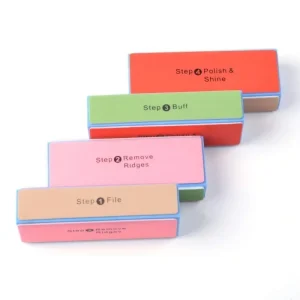 Professional Care Salon Grade Tool 4 Way Nail Buffer Block 4 Steps Sanding Polisher Washable Files Nails Art Pedicure Manicure