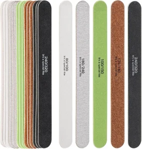 Professional Colorful Wood Nail File Waterproof Wooden Sanding Polishing Fingernail Buffer for Manicure Care Salon Tool
