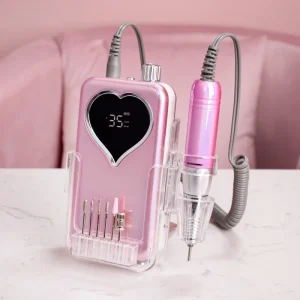 Professional Cordless Rechargeable Desktop Portable 35000 Rpm Manicure E File Electric Nail Drill Machine for Salon