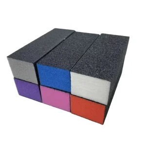 Professional Custom Printing Sponge Polishing Double Side EVA Emery Nail Buffer Block Mini Nail File Set