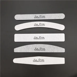 Professional Custom Zebra Double Sided EVA Sponge Nail File Set with Custom Logo Grit 80 100 150 180