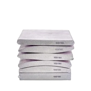 Professional Custom Zebra Nail File Disposable 100/180 Dual Sided Plastic Nail File with Logo