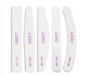 Professional Custom logo Nail Buffer and Nail Tool 100 180 Sandpaper Nail File