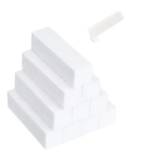 Professional DIY Manicure Nail Files 1pcs White Color Nail Buffer Sponge Double Side 150 Grit 9.5×2.5×2.5cm Women