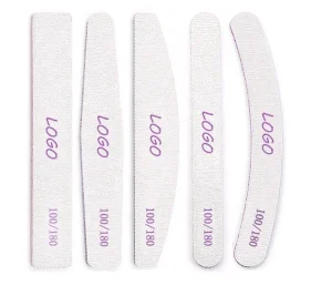 Professional DIY Nail Files Grit Grey Boat Thick Sandpaper Sanding Buffer Files Beauty Salon Acrylic Nail File Art Tools
