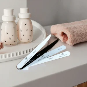 Professional Disposable Nails Supplies Wooden Nail File 80 100 180 240 Grit Custom Logo Waterdrop Manicure Tool Straight Emery