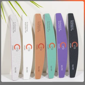 Professional Double Side Custom Logo Washable Sandpaper Nail File 80/100/180/240 Nail Files and Buffers