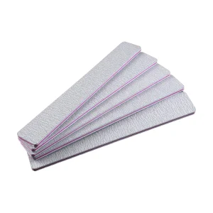 Professional Double Sided Emery 80 80 Zebra Gray Rectangle Nail Files 100 180 Buffer Manicure Art Tools by Manufacturer Supply