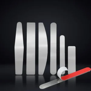 Professional Double Sided Manicure Tool Steel Emery Boards and Nail Buffer Reusable Peel and Stick Nail Files