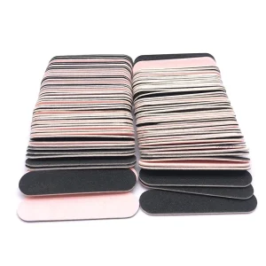 Professional Double-Sided Mini Nail Files Set Manicure Buffer with Emery Sponge EVA Material Small Nails Nail Tool