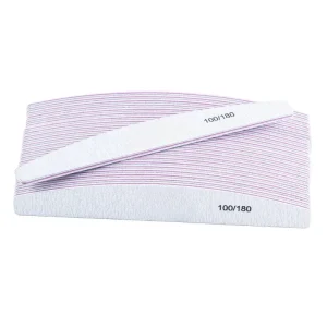 Professional Double Sided Nail Files 100 180 Grit Manicure Pedicure Nail File Buffer for Salon Use