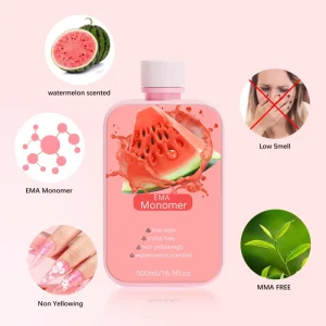 Professional Double Sided Plastic Acrylic Nail Coffee Watermelon Scented Liquid Monomer Powder New Design for Nail Salon Use