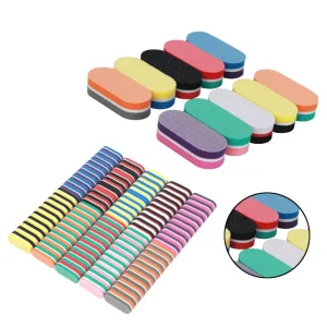 Professional Double Sided Small Nail Files Custom Logo Nail Buffer Mini Colorful Sponge Cute Nail Files