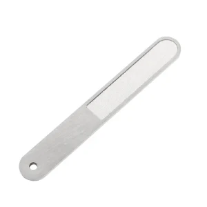 Professional Double Sided Stainless Steel Nail Files Straight Fingernail Toenail Buffer Reusable Women Men for Salon Home Travel