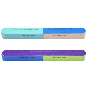 Professional Double Straight EMERY Nail Buffer with 150 240 Grit Polishing File