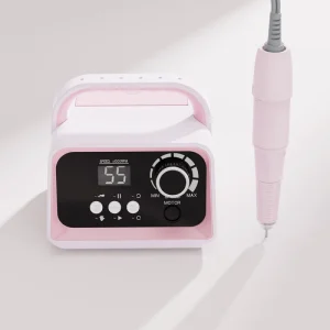 Professional Drill Nails Machine Low Noise Nail Drills 45K RPM LCD Base Custom Branding