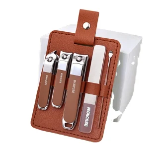 Professional Durable Cuticle Tools Stainless Steel 5 Piece Manicure Set Nail Clipper Pedicure Tools Set