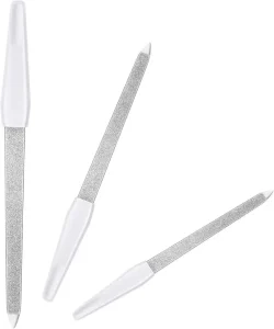Professional Durable Double Sided Straight Steel Nail Filer & Buffer Mini Manicure 80 180 Grit