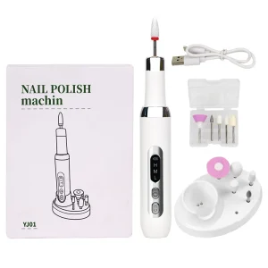 Professional Electric Nail Drill Machine Stainless Steel Portable Adjustable Speeds 35000RPM Manicure Pedicure Gel Polish