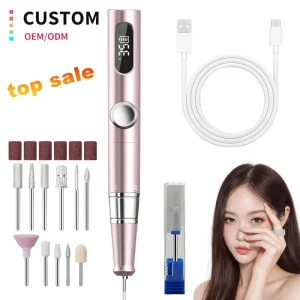 Professional Electric Rechargeable Nail Drill Machine 18000RPM Portable Nail Tool With Type C Charging Aluminum Alloy for Salon