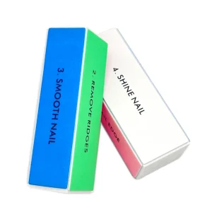 Professional Finger Emery Sandpaper Grit Strip Rub Square Salon 4 Side File Polish Tools Block Nail Art Sanding Sponge Buffer