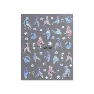 Professional Fishtail Design DIY Nail Stickers Colorful 3D Nail Art Stickers Nails Art Decoration