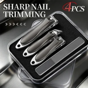 Professional Grade Stainless Steel Manicure Set Nail Clippers for Finger Toe Nails Wide Jaw Opening Sharp Blade Tip Durable