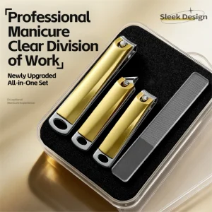 Professional Grade Stainless Steel Nail Clippers Manicure Set Finger Toe Wide Jaw Opening Sharp Blade Tip Care Nail Care Tools