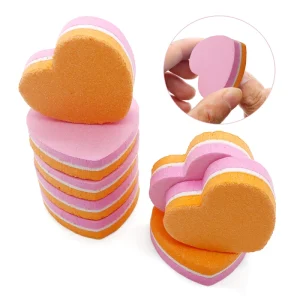 Professional Heart Shaped Nail File Mini 100 180 Double Side Sandpaper Nail Buffer Sponge Tool for Nail Care