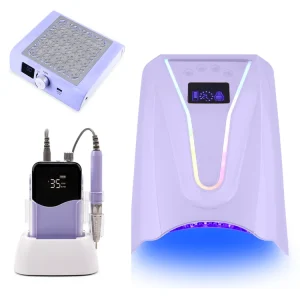 Professional High Power 128W UV LED Nail Lamp Cordless Rechargeable Fast Curing Gel Nail Polish Dryer With Auto Sensor