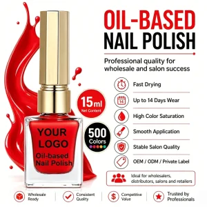 Professional High Quality Free Sample Natural Low Odor Air Dry Fast Long Lasting Oil Based Regular Nail Polish