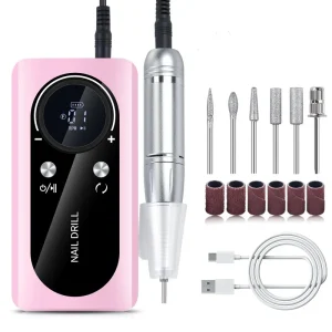 Professional High Speed 45000Rpm Portable Electric Rechargeable Nail Drill Machine for Nail Polishing