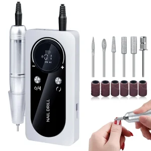 Professional High Speed 45000Rpm Portable Electric Rechargeable Nail Drill Machine for Nail Polishing