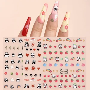 Professional Kitty Designers 3D Nail Art Tattoo Sticker Gel Charm Decoration Custom Designers Nail Stickers for the Nails