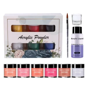 Professional Liquid Monomer and Nail Brush and Acrylic Powder Nail Acrylic Powder Kit